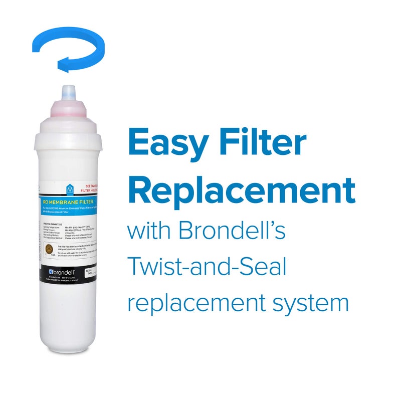 Brondell RF-40 Membrane Water Filter Replacement for Circle Under Sink Reverse Osmosis Filtration System  Lasts 6 Months - Image 5